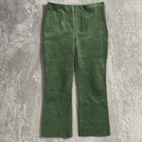 Tuckernuck‎ Green Corduroy Ashford Pants Womens Size 2XL Cropped Kick Hem - Picture 1 of 9